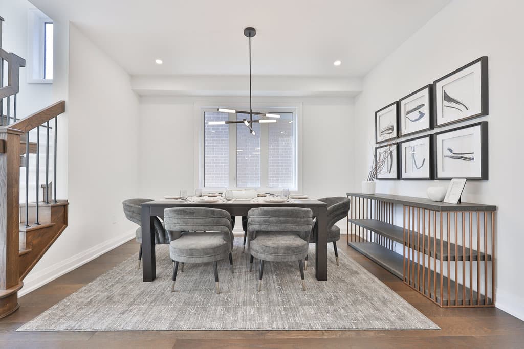 Entry hall and dining room at 520 Markay Common
