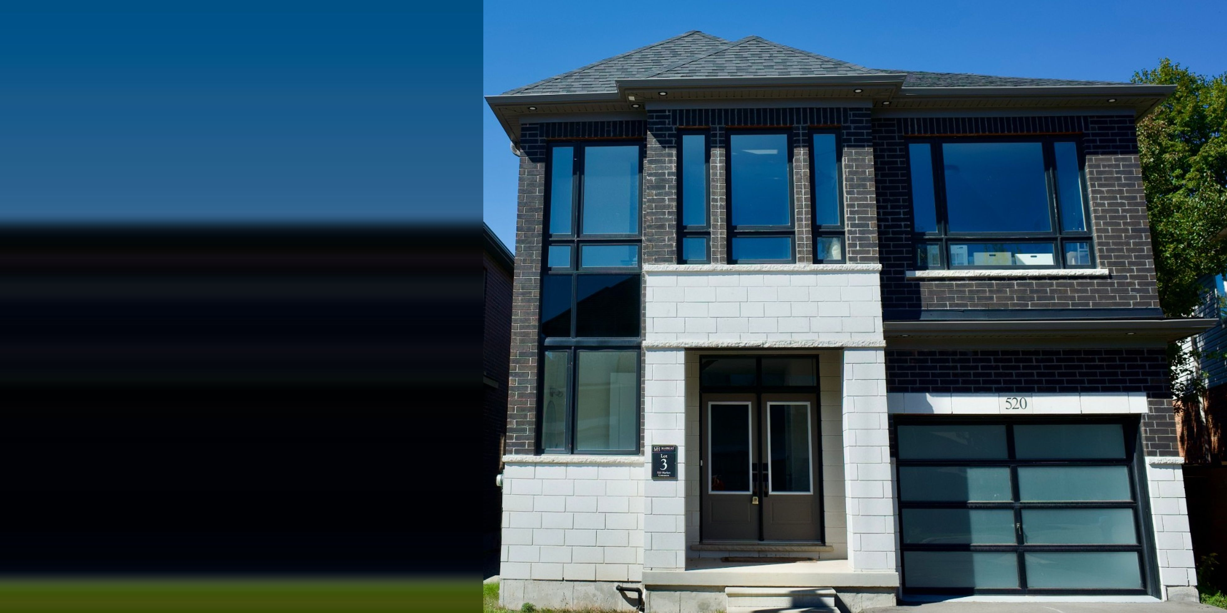 Front exterior of the finished custom home at 520 Markay Common